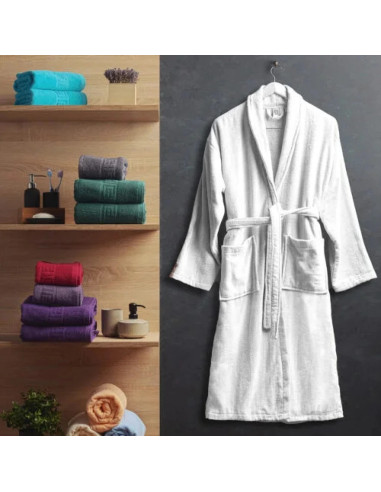 HALAT BAIE VELUR 100% BUMBAC – ALB