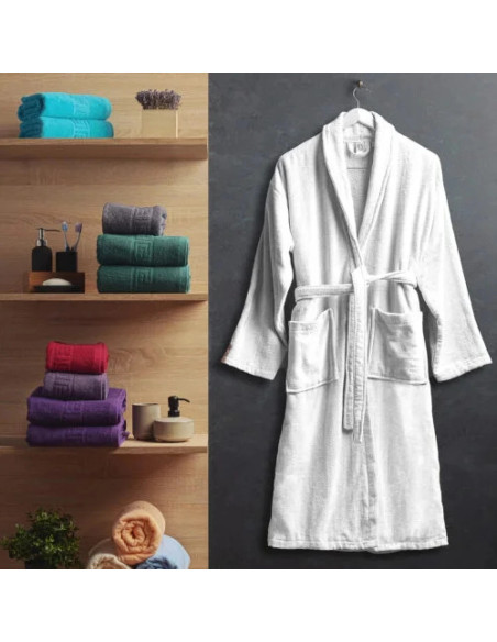 HALAT BAIE VELUR 100% BUMBAC – ALB