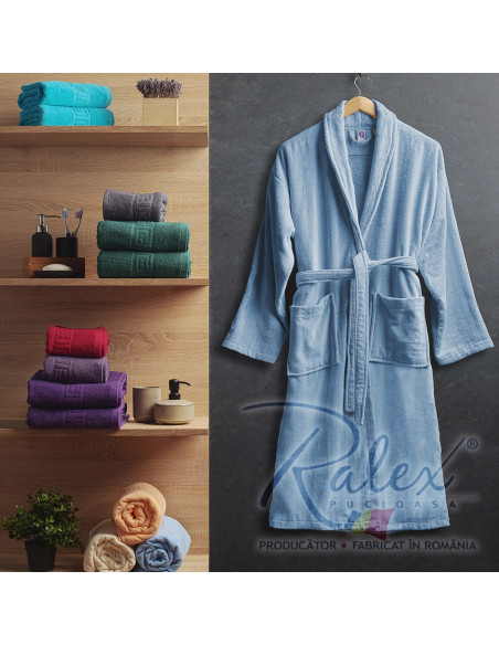 HALAT BAIE VELUR 100% BUMBAC – BLEU