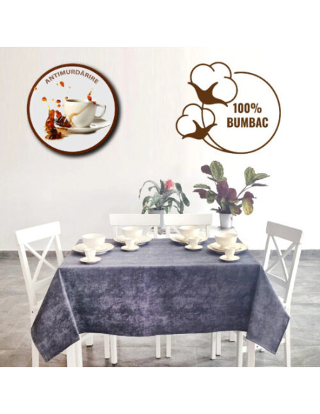 FAȚĂ DE MASĂ ANTIMURDĂRIRE 100% BUMBAC AURORA –