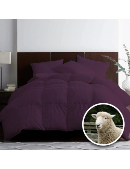 PILOTĂ MATLASATĂ LÂNĂ DAMASC 100% NATURAL – DE IARNĂ – MOV