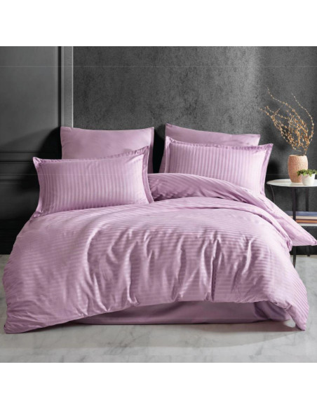 Lenjerie de pat Damasc Bumbac 100% - LILA O persoană – RALEX