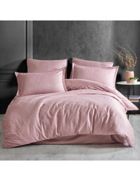 Lenjerie de pat Damasc Bumbac 100% - PINK Două persoane – RALEX