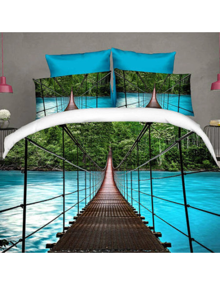 Lenjerie de pat digital print 3D (BRIDGE)