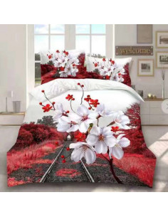Lenjerie de pat digital print 3D (RED V1)