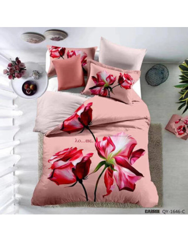 Lenjerie de pat poplin – două persoane (A-QY-1646-C)